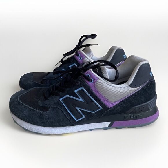 New Balance 574 Encap Purple Black Sneaker Gym Shoe Size‎ 8.5 Women’s WL574SAU - Picture 1 of 11